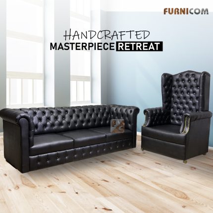 [:en]Furnicom 3 Seater Sofa With King Chair[:]